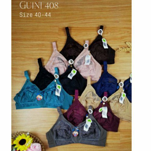 BH Cup Jumbo/Tanpa busa kait 3/Tanpa kawat/BH Brokat