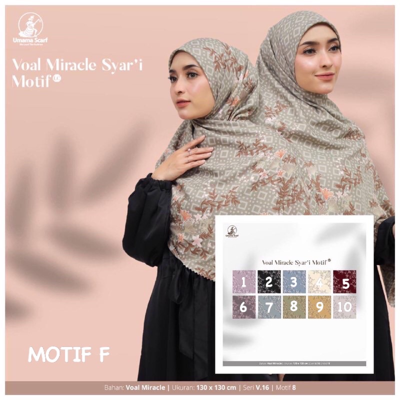 [PART 2] HIJAB SEGIEMPAT VOAL MIRACLE SYARI MOTIF LC