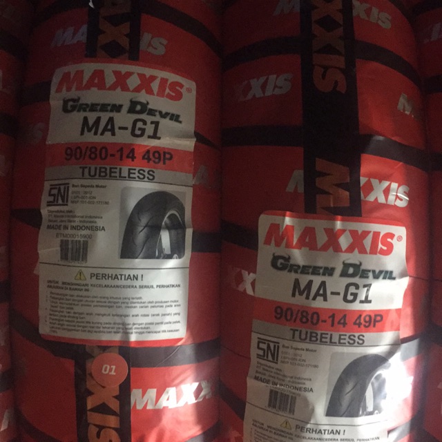 Ban Maxxis Green Devil 90/80-14 Tubeless