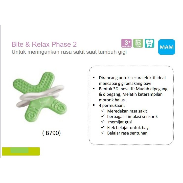 Mam Bite &amp; Relax Phase 2 (4m+) - Gigitan Bayi - Teether Gigitan Bayi