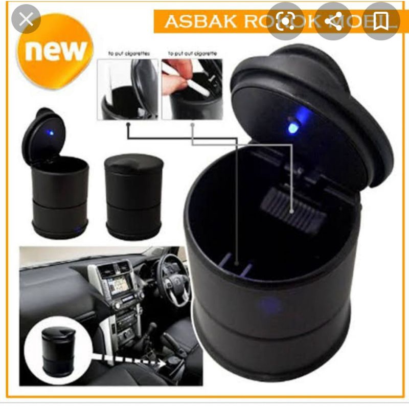 asbak mobil, asbak mobil LED