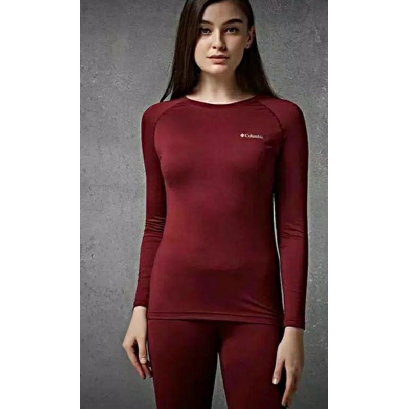 Baju Pakaian Sepeda Base Layer Omni Heat Columbia Original Olahraga naik Gunung anti dingin