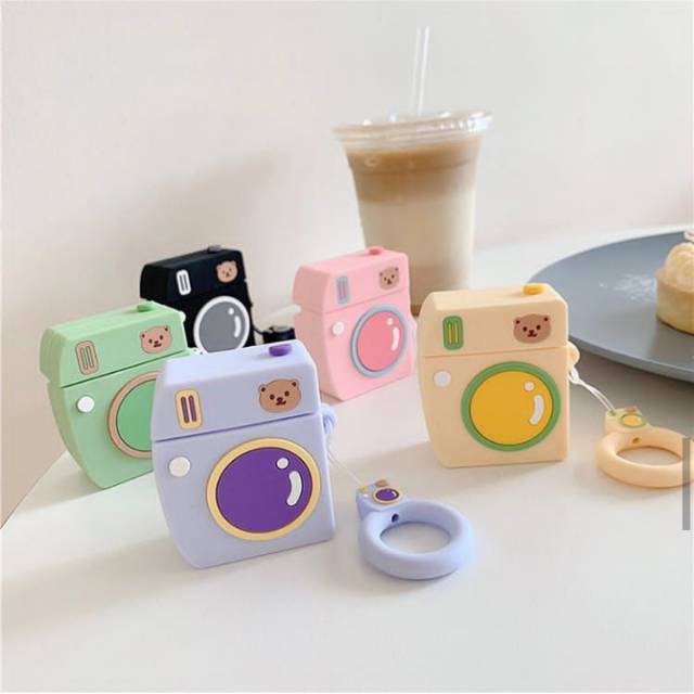 Teddy Bear Camera Airpod case