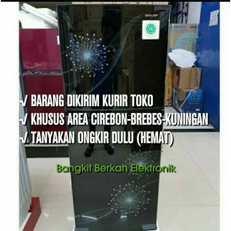 317MG Kulkas Sharp 2 Pintu Tanpa Bunga Es