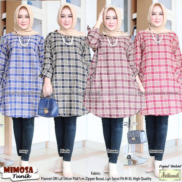 Mimosa Tunik// Flanel Ori// Tunik