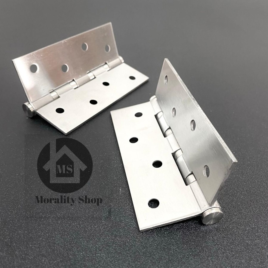 Engsel pintu erdos 4 inch F27 - engsel jendela pintu engsel kupu kupu silver 4 inch