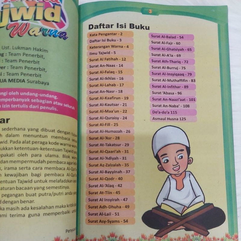 Buku Juz Amma Tajwid Warna Dilengkapi Doa Dan Asmaul Husna