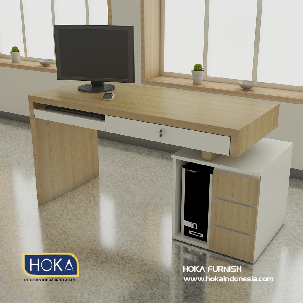 Jual Meja Kerja Meja Kantor Office Table Hfh Hoka Indonesia Indonesia Shopee Indonesia