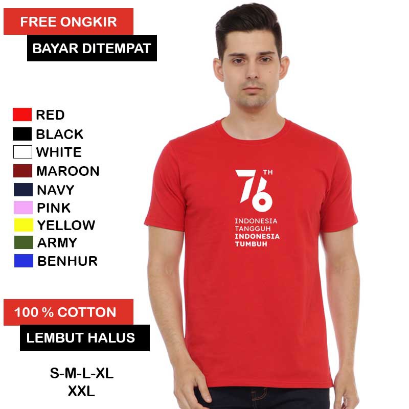 Baju Kaos Agustus 2021 / Kaos Agustus 76 Indonesia Tangguh Agustusan