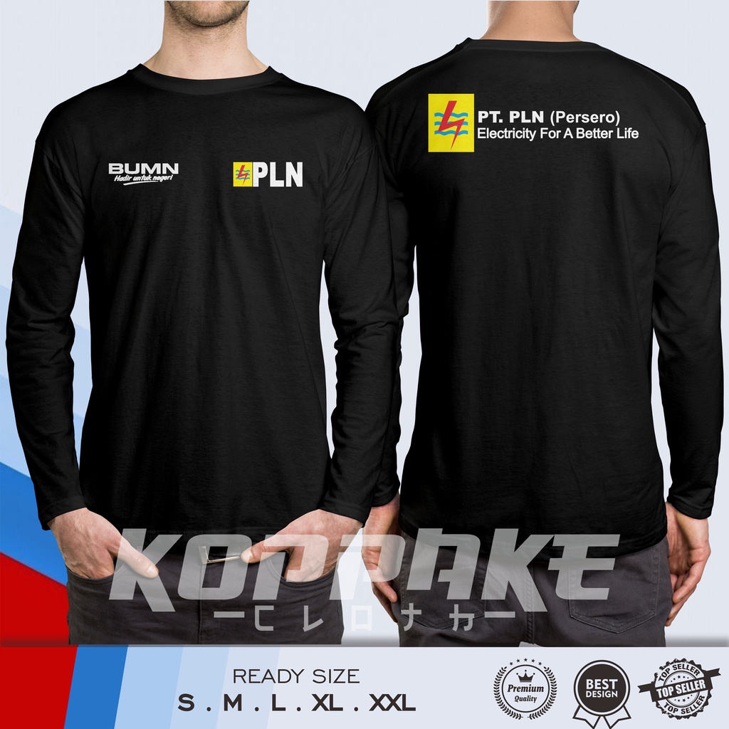Kaos BUMN PT PLN Persero Lengan Panjang Baju Distro