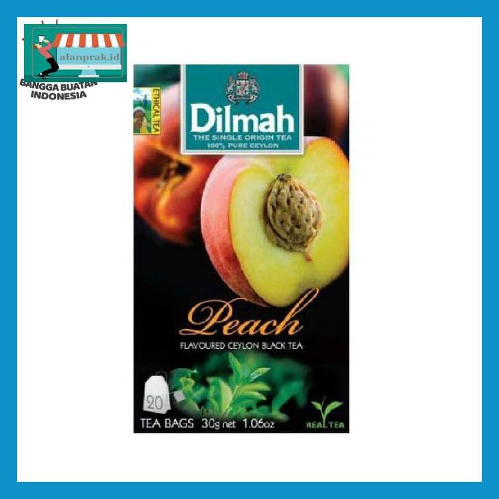 

6Rg5T7T- Teh Dilmah No Envelope 20 Sachet Peach Te5Ts56-