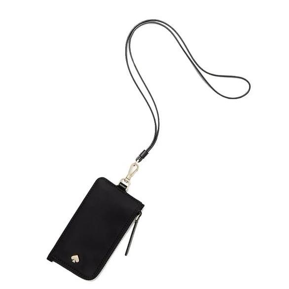 sale kate spade jae nylon lanyard   id card and key holder original