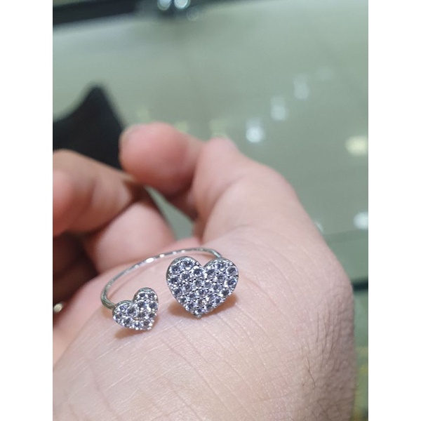 cincin emas putih 750/23k love