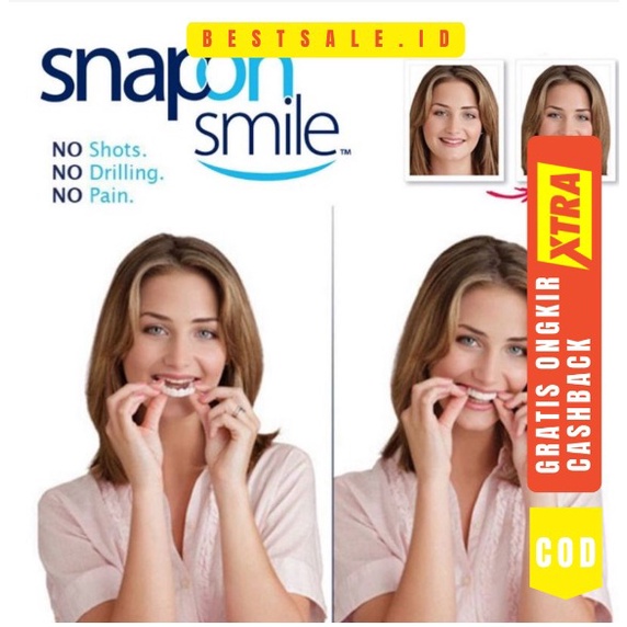 [BISA COD] Snap On Smile 100% Original Authentic Gigi Palsu 1 Set Atas Bawah MURAH Gigi Palsu silikon Terlaris Original