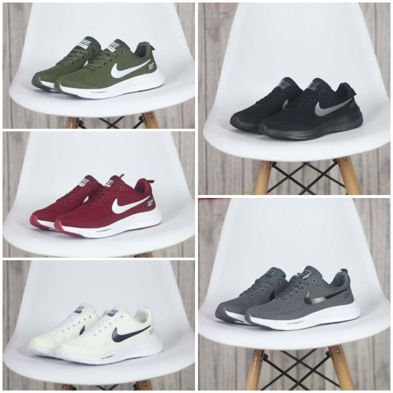 Sepatu Sneakers Pria Dan Wanita Nike Zoom Green Red Grey White Black Murah Dan Berkualitas Premium