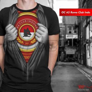 KAOS BOLA PRIA WANITA PRINTING 3D AS ROMA 2021