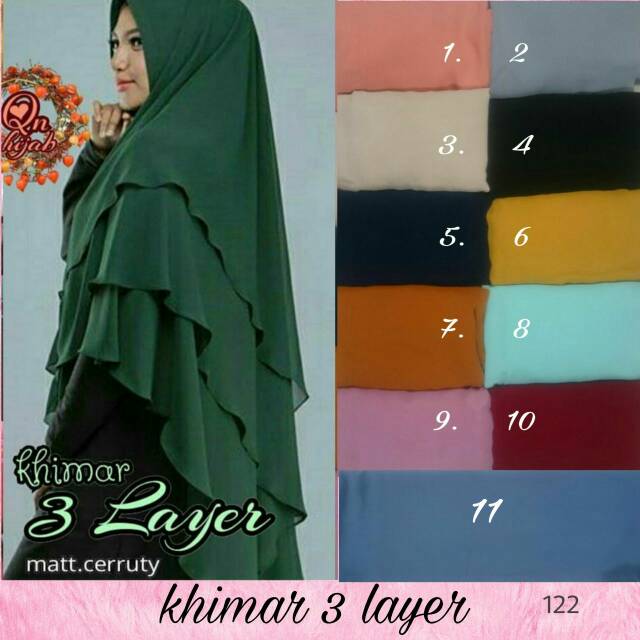 Khimar 3 layer