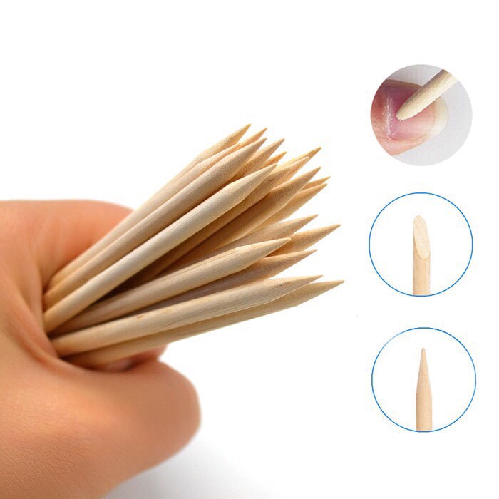 Wood stick pusher 1 pc wood wooden stick / stik kayu nailart nail art tools