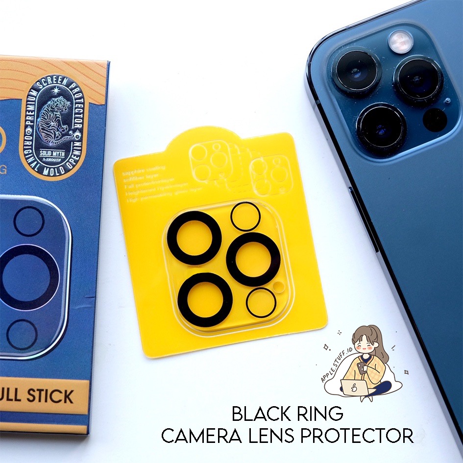 BLACK RING CAMERA LENS PROTECTOR iPhone 11 11PRO 11PROMAX 12 12PRO 12PROMAX 12MINI iPhone 13 13pro