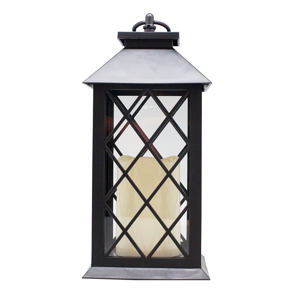 

JYSK Lampu Hias Murah Lantern With LED Candle 9533 14X14X27CM Black