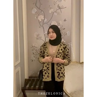 LEOPARD CARDIGAN RAJUT THEZELONICA