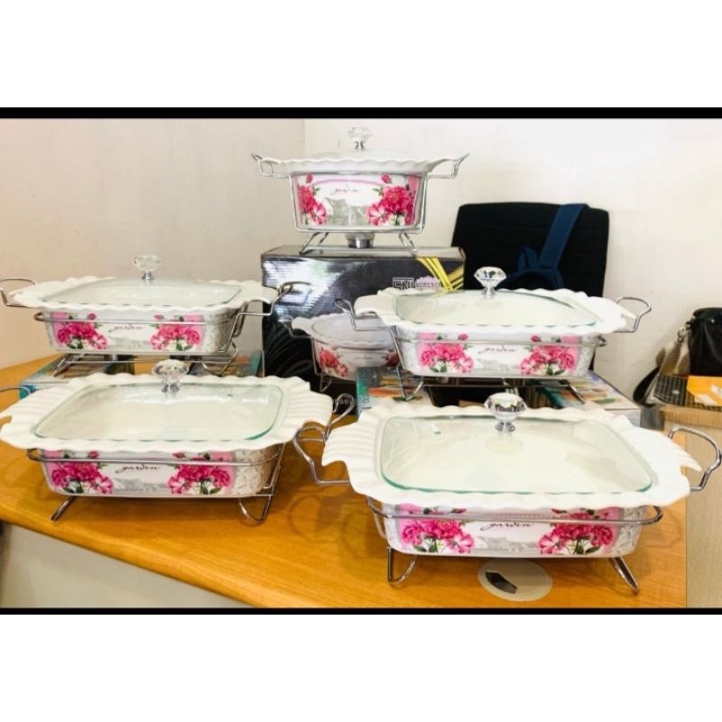 prasmanan keramik fiorenza 4 persegi panjang + 1 bulat