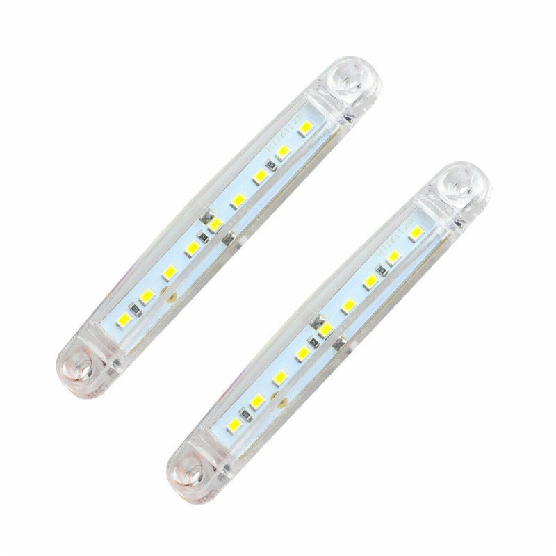 10pcs 9SMD Lampu Oval Clearance Trailer 24V Truk Lorry Caravan Camion LED Side Marker Indikator Lampu 12V Lighting Trailer