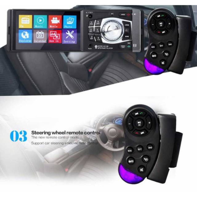 Tape mobil Single Din Mobil LCD 4.1 Inch FM Radio Rear Camera - 4012B