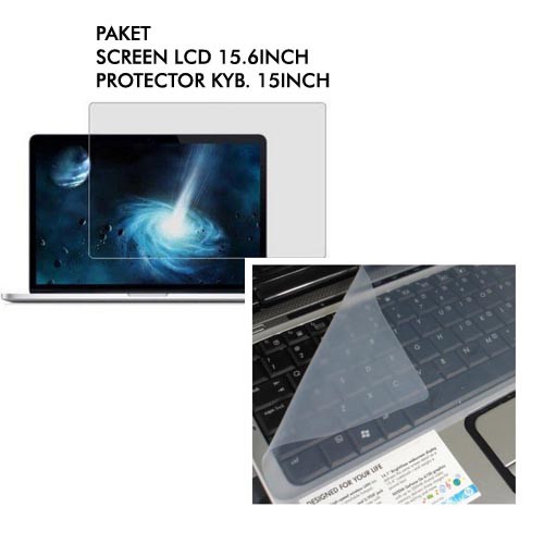 PAKET PELINDUNG SCREEN LCD KEYBOARD PROTECTOR 15.6INCH LAPTOP NOTEBOOK ANTI GORES