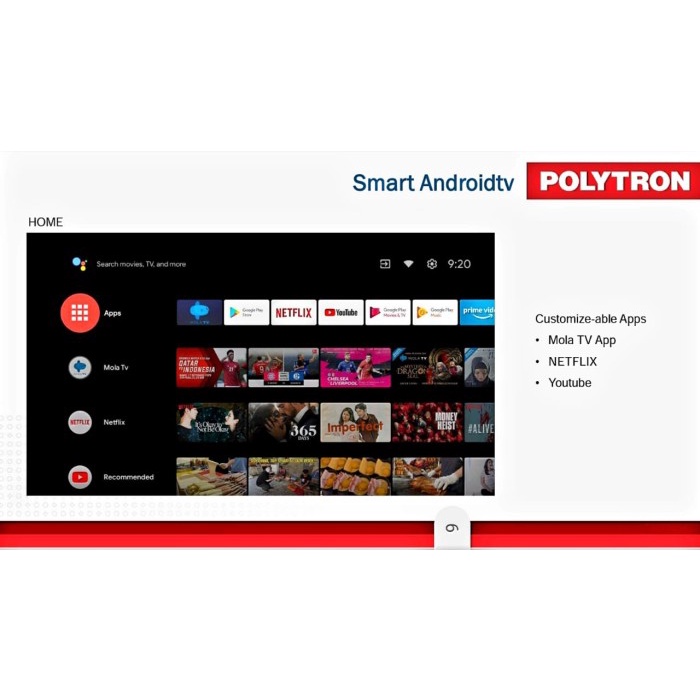 POLYTRON Smart Android Digital Mola TV 32inch Soundbar PLD 32BAG9953