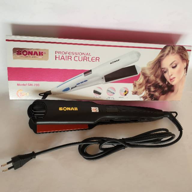 Catokan sonar sn-760 catok 2in1 curly kriting rambut Pelurus rambut profesional suhu Rebonding murah