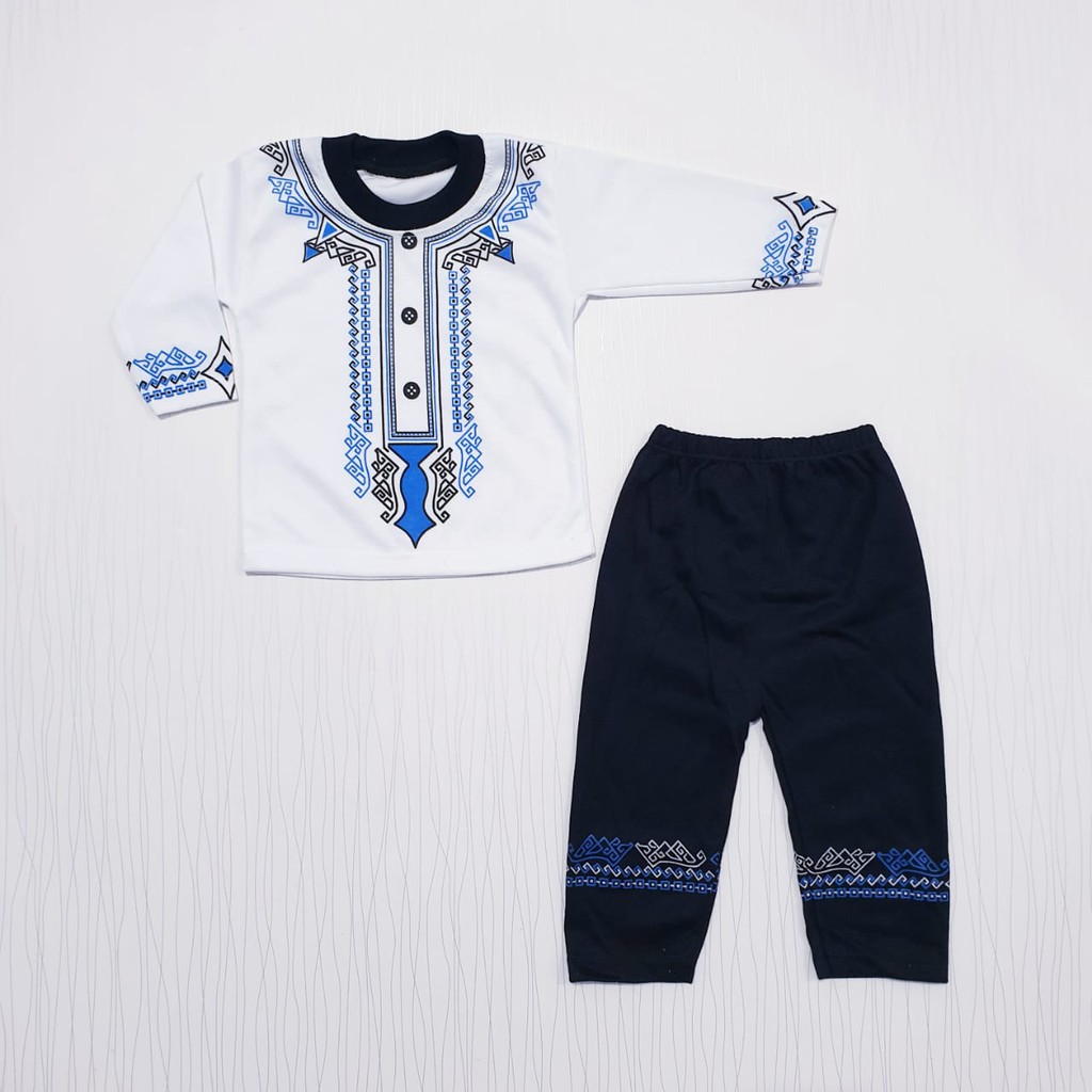 baju koko bayi laki-laki usia 0-12 bulan / pakaian anak baby cowo muslim / setelan islami