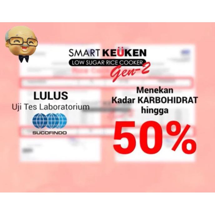 Smart Keuken Gen-2 Low Carbo Rice Cooker Anti Diabetes