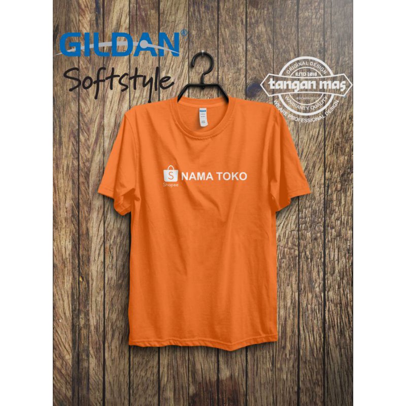 Baju Kaos Pria Distro Keren Custom Nama Toko Shopee Gildan Softstyle Terbaru Terlaris Pakaian Berkualitas Desain Sablon Simpel Logo Elegan Shopee Indonesia