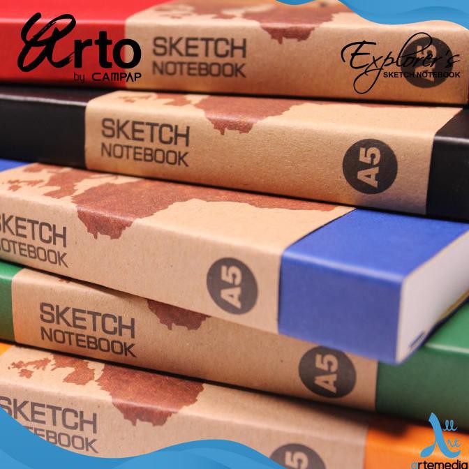 

Sale Buku Sketsa Arto Explorer A5 Synthetic Soft Cover Notebook Sketchbook - BLACK