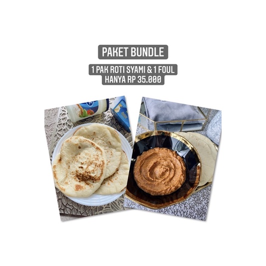

Paket Bundle Roti Syami Pita Bread & Kacang Foul