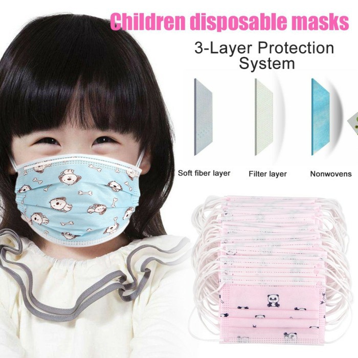 Masker Anak 3-ply Child Protective Mask Ecer 1 Pcs Disposeable