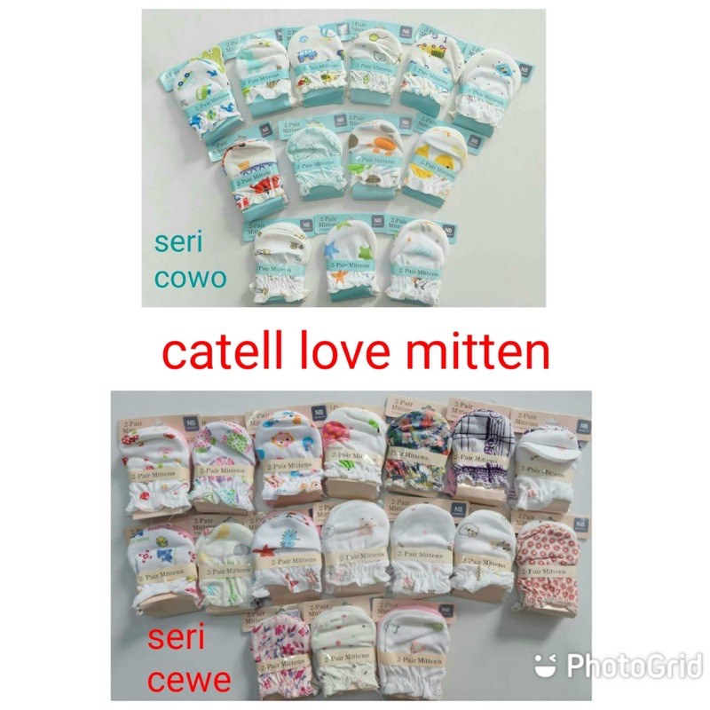 Catell Love Mitten / Sarung Tangan Bayi (2 pasang/pack)