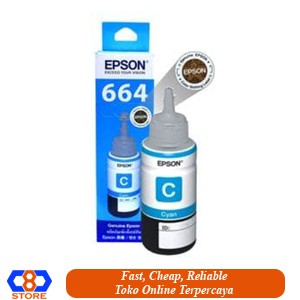 TINTA EPSON ORIGINAL L100 L110 L120 L300 L310 664 T664 T6642 CYAN