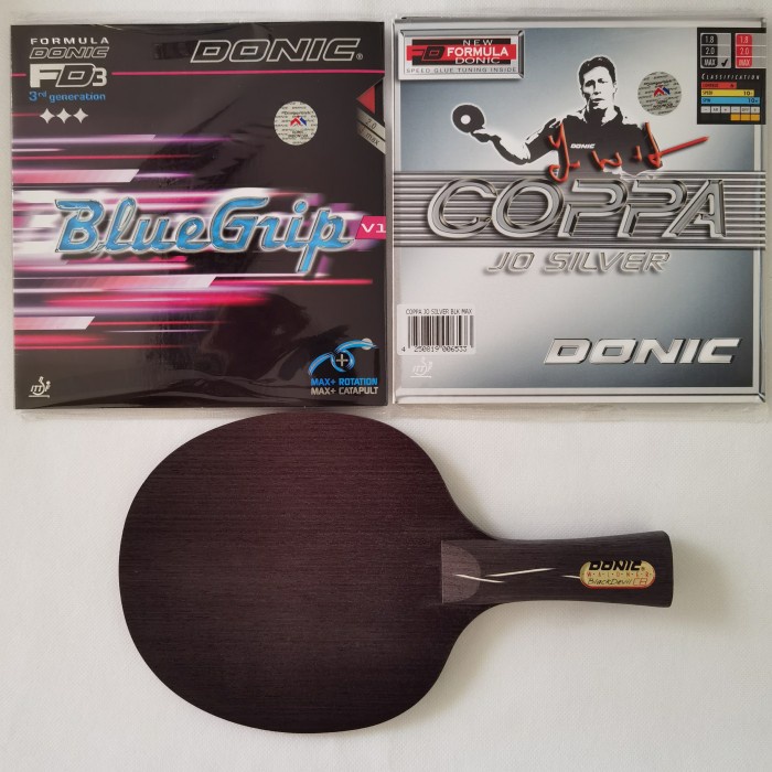 Bat Tenis Meja Donic Black Devil kompit karet Donic Serang Set
