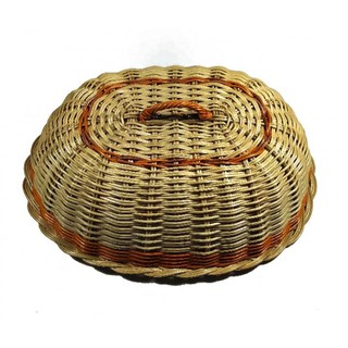 Apazada Kerajinan  Tangan Rotan  Natural Tudung Saji OVAL 