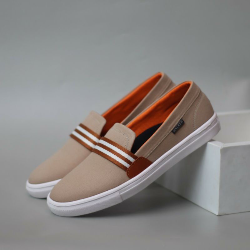 bungkusuku kante - Sepatu Pria Slip On Casual Slop Santai Kerja Nongkrong Original Canvas Premium