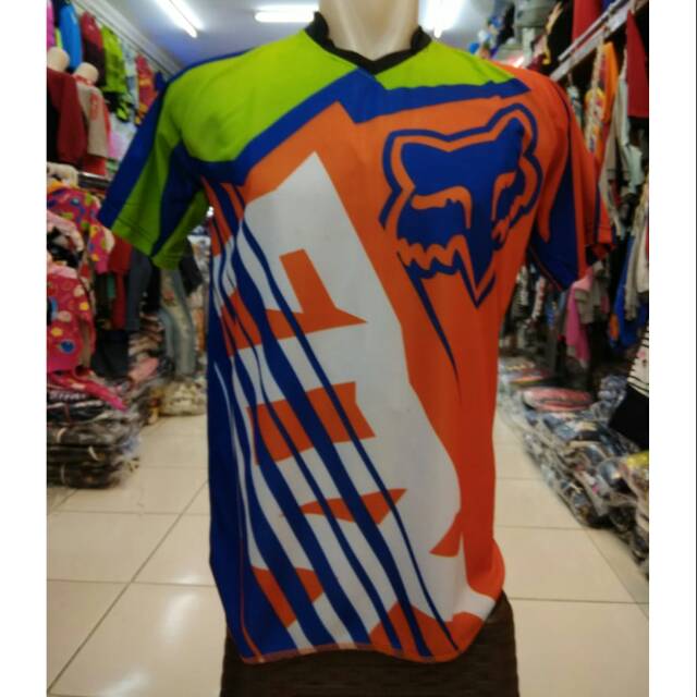 Jersey sepeda atau cross fox orange
