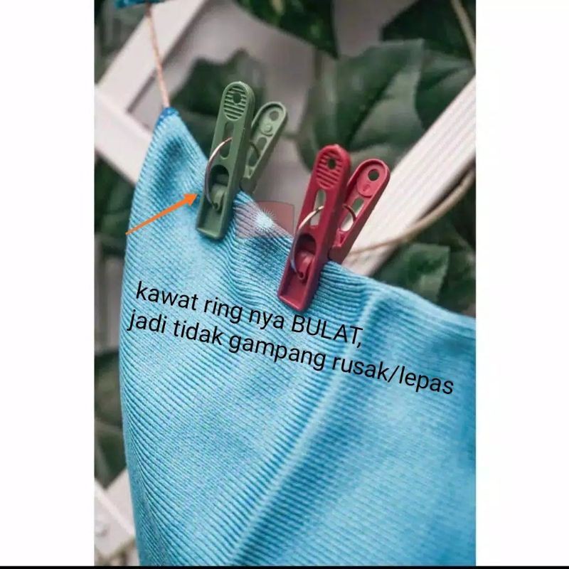 Jepitan Baju Jemuran Jepit Jemuran Laundry Clips Ring Bulat Jepitan Jemuran Dengan Tali Gantung