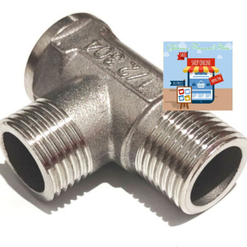 TEE KLOSET SHOWER STAINLESS STEEL