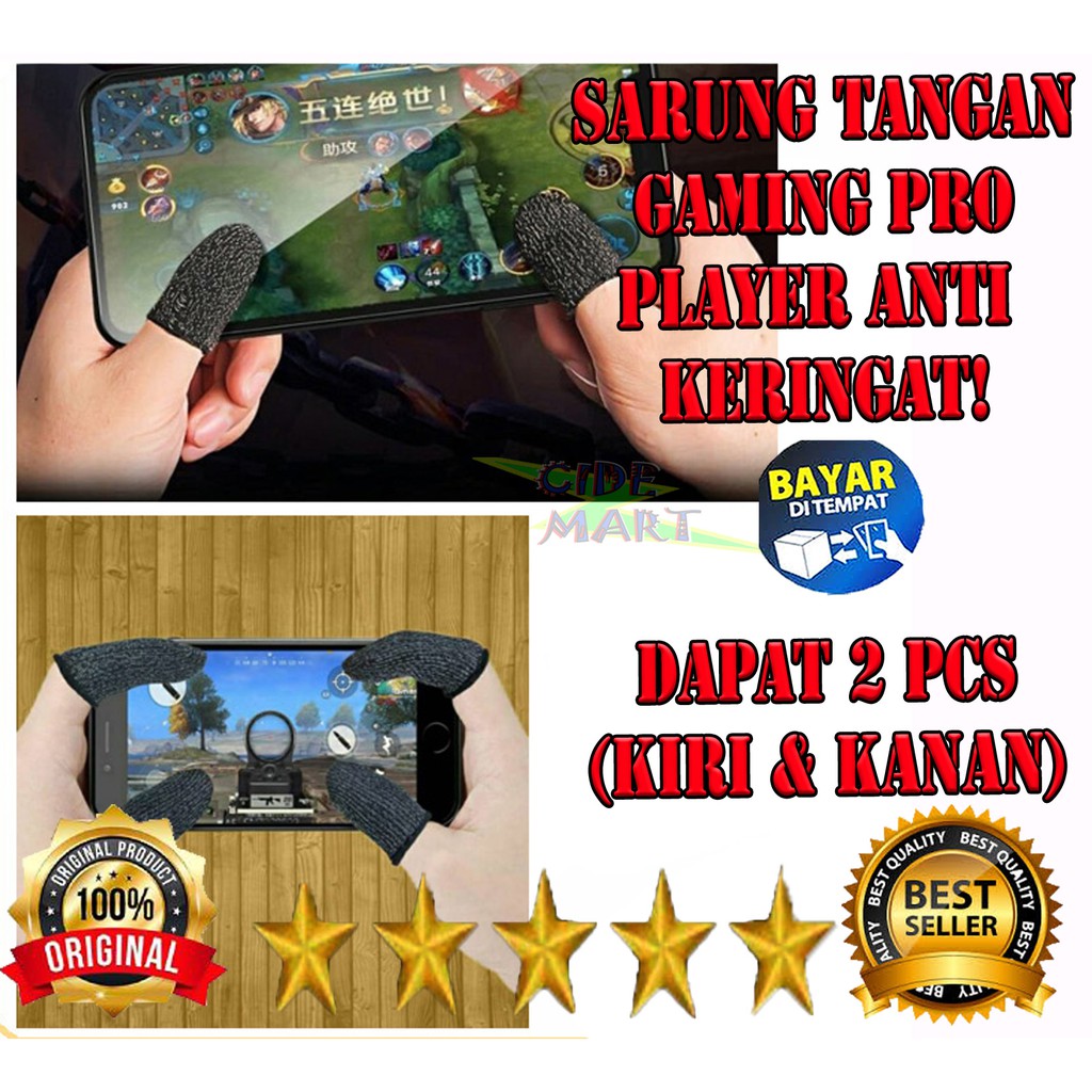 [ISI 2 PCS] SARUNG JARI JEMPOL GAME ANTI KERINGAT ANTI BASAH / SARUNG TANGAN JEMPOL