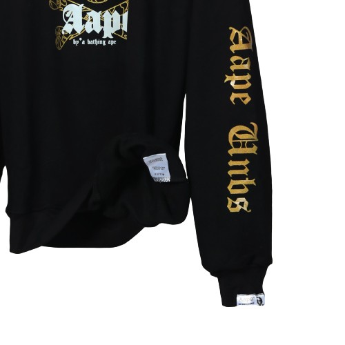 Jaket Sweater Crewneck BP APE GOLD – Black Edition Fashion Trendy Casual Pria Good Brand Quality Sty