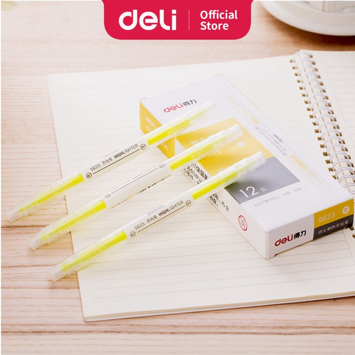 

TULIS-ALAT- DELI HIGHLIGHTER 6-WARNA CANDY, COCOK UNTUK PELAJAR DOUBLE LEAD S623 - KUNING -ALAT-