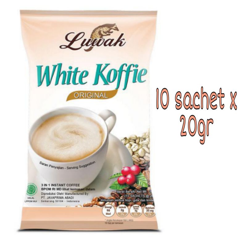 

kopi luwak white koffie coffe 200 gr 10 sachet x 20 gr