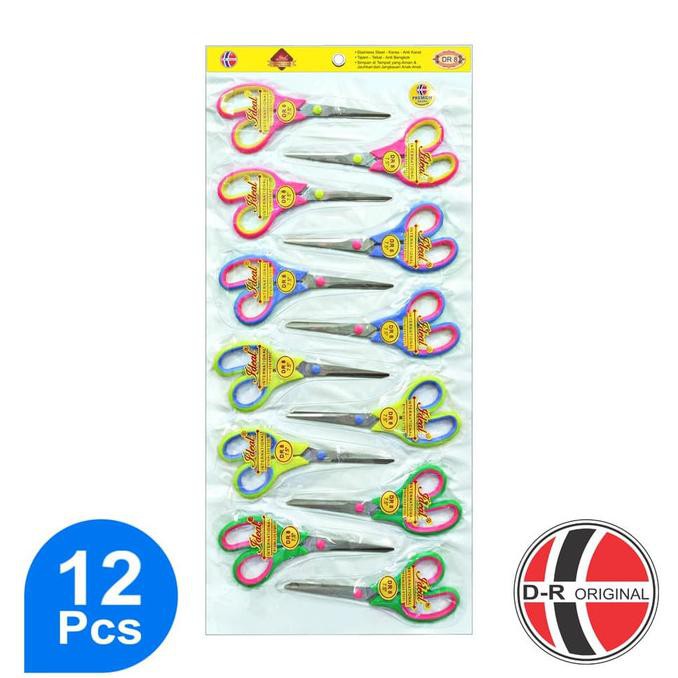 

✨BISA COD✨ IDEAL DR8 Gunting Fancy Besar 7.25"(Scissors) 12 Pcs